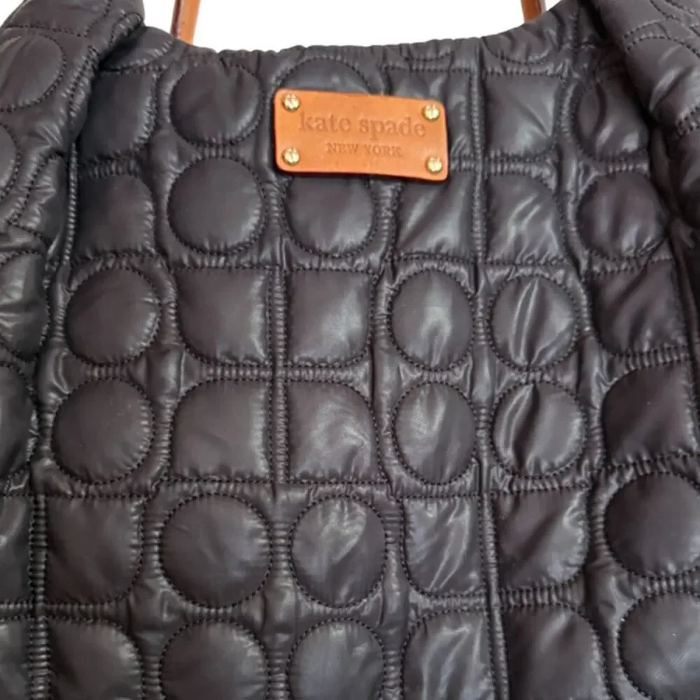 Kate Spade Black and Tan Quilted Baby Diaper Bag